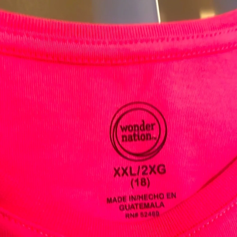 NWOT HOT PINK crew neck Tee (Teen XXL) - Picture 3 of 3